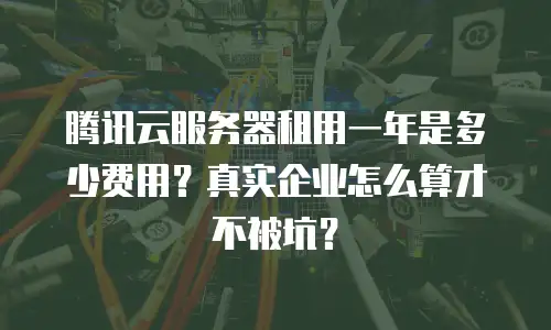腾讯云服务器租用一年是多少费用？真实企业怎么算才不被坑？