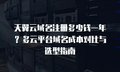 天翼云域名注册多少钱一年？多云平台域名成本对比与选型指南