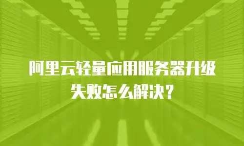 阿里云轻量应用服务器升级失败怎么解决？