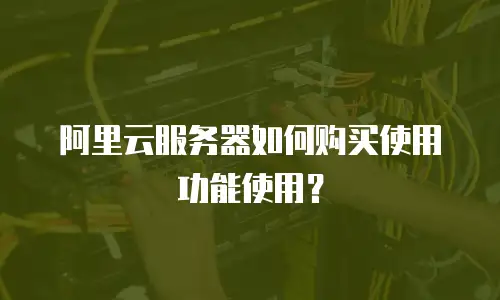 阿里云服务器如何购买使用功能使用？