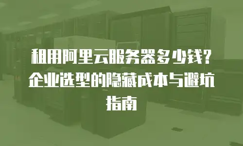 租用阿里云服务器多少钱？企业选型的隐藏成本与避坑指南