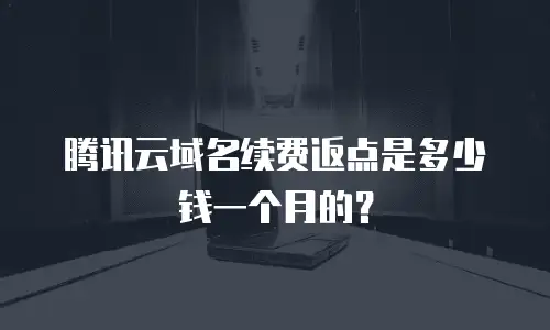 腾讯云域名续费返点是多少钱一个月的？