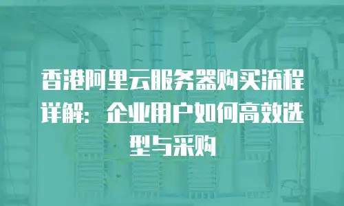 香港阿里云服务器购买流程详解：企业用户如何高效选型与采购