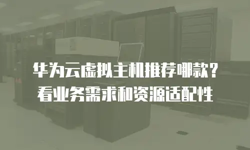 华为云虚拟主机推荐哪款？看业务需求和资源适配性