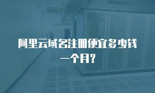 阿里云域名注册便宜多少钱一个月？
