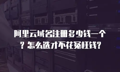 阿里云域名注册多少钱一个？怎么选才不花冤枉钱？