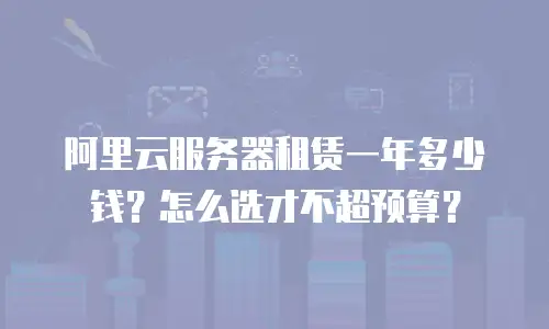 阿里云服务器租赁一年多少钱？怎么选才不超预算？