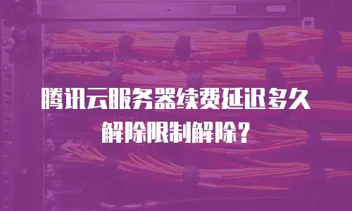 腾讯云服务器续费延迟多久解除限制解除？