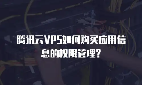 腾讯云VPS如何购买应用信息的权限管理？