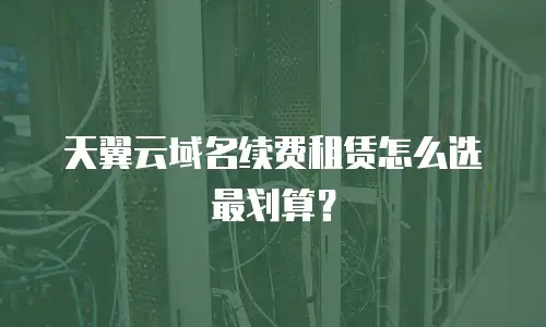 天翼云域名续费租赁怎么选最划算？