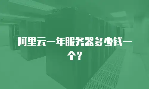 阿里云一年服务器多少钱一个？