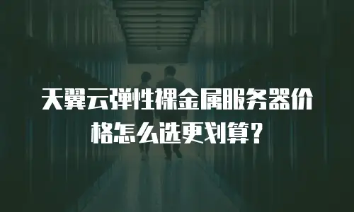 天翼云弹性裸金属服务器价格怎么选更划算？
