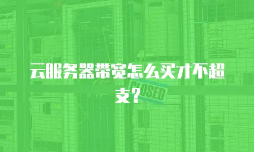 云服务器带宽怎么买才不超支？
