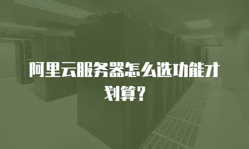 阿里云服务器怎么选功能才划算？