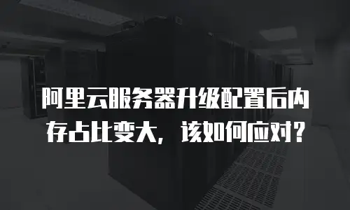 阿里云服务器升级配置后内存占比变大，该如何应对？