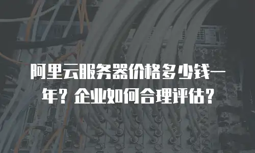 阿里云服务器价格多少钱一年？企业如何合理评估？