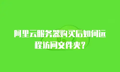 阿里云服务器购买后如何远程访问文件夹？