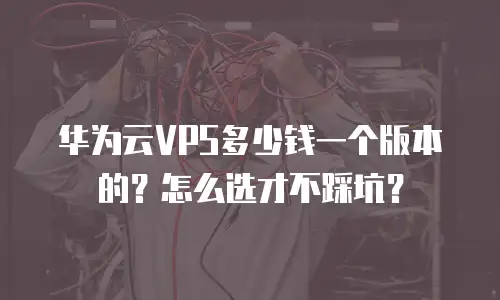 华为云VPS多少钱一个版本的？怎么选才不踩坑？