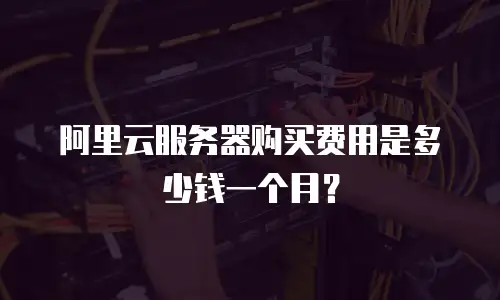 阿里云服务器购买费用是多少钱一个月？
