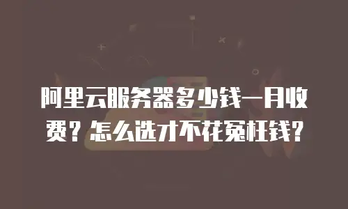 阿里云服务器多少钱一月收费？怎么选才不花冤枉钱？