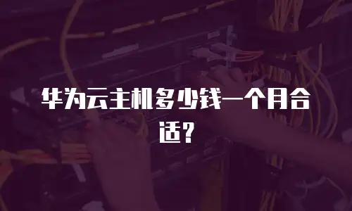 华为云主机多少钱一个月合适？
