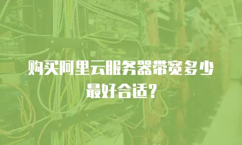 购买阿里云服务器带宽多少最好合适？