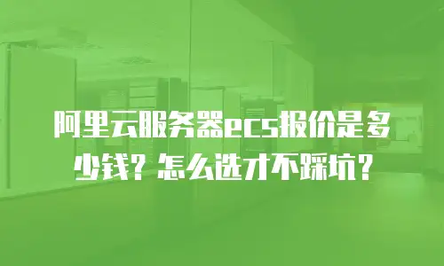 阿里云服务器ecs报价是多少钱？怎么选才不踩坑？