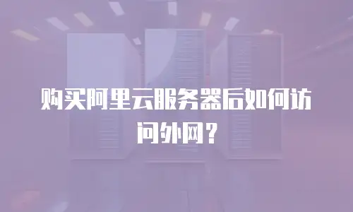 购买阿里云服务器后如何访问外网？
