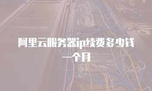 阿里云服务器ip续费多少钱一个月
