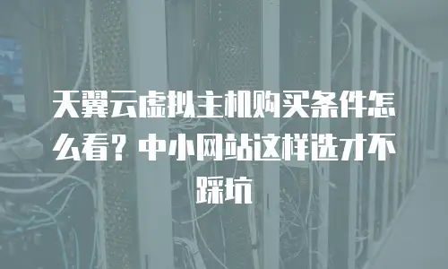 天翼云虚拟主机购买条件怎么看？中小网站这样选才不踩坑