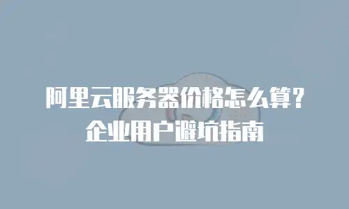 阿里云服务器价格怎么算？企业用户避坑指南