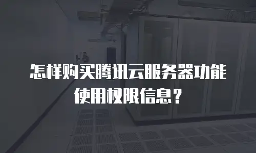怎样购买腾讯云服务器功能使用权限信息？