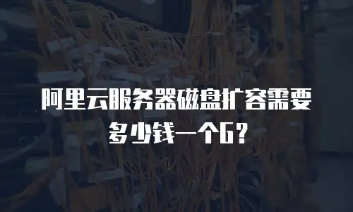 阿里云服务器磁盘扩容需要多少钱一个G？