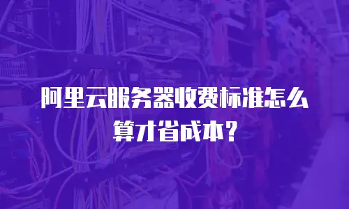 阿里云服务器收费标准怎么算才省成本？