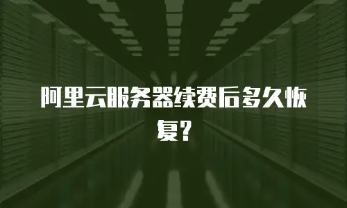 阿里云服务器续费后多久恢复？