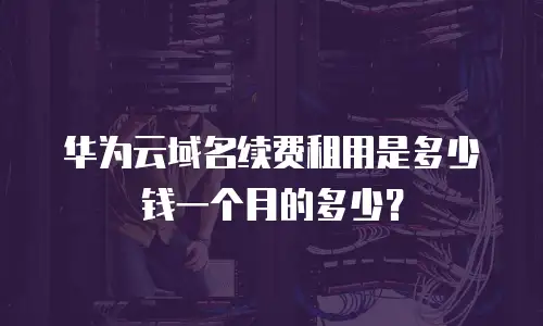 华为云域名续费租用是多少钱一个月的多少？