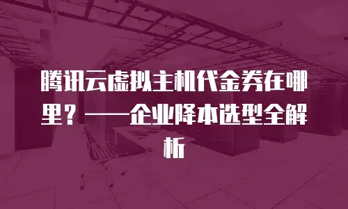 腾讯云虚拟主机代金券在哪里？&mdash;&mdash;企业降本选型全解析