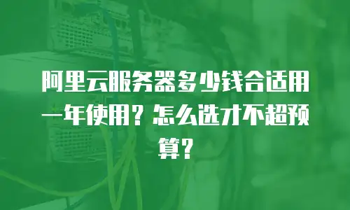 阿里云服务器多少钱合适用一年使用？怎么选才不超预算？