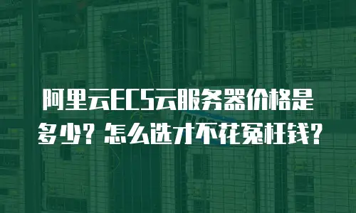 阿里云ECS云服务器价格是多少？怎么选才不花冤枉钱？