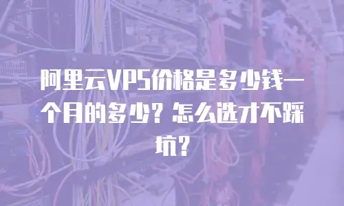 阿里云VPS价格是多少钱一个月的多少？怎么选才不踩坑？