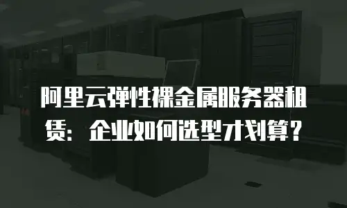 阿里云弹性裸金属服务器租赁：企业如何选型才划算？