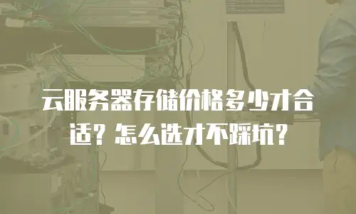 云服务器存储价格多少才合适？怎么选才不踩坑？