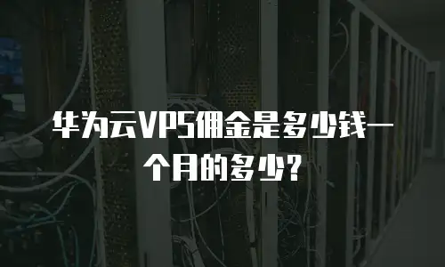 华为云VPS佣金是多少钱一个月的多少？