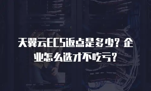 天翼云ECS返点是多少？企业怎么选才不吃亏？