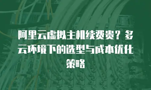 阿里云虚拟主机续费贵？多云环境下的选型与成本优化策略