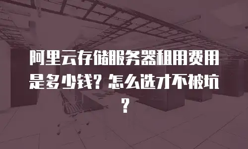 阿里云存储服务器租用费用是多少钱？怎么选才不被坑？