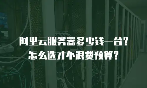 阿里云服务器多少钱一台？怎么选才不浪费预算？