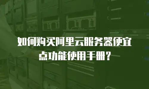 如何购买阿里云服务器便宜点功能使用手册？