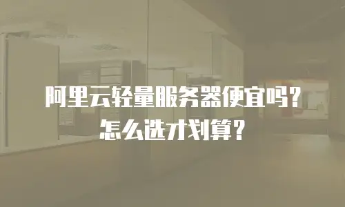 阿里云轻量服务器便宜吗？怎么选才划算？
