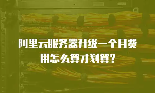 阿里云服务器升级一个月费用怎么算才划算？